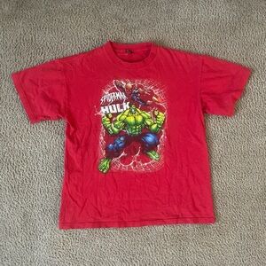 Marvel spider man x hulk tee